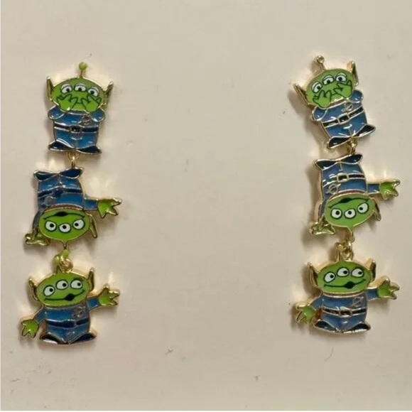 Disney Pixar BAUBLEBAR Toy Story Aliens Claw Machine Drop Earrings Enameled NIB - Picture 4 of 4